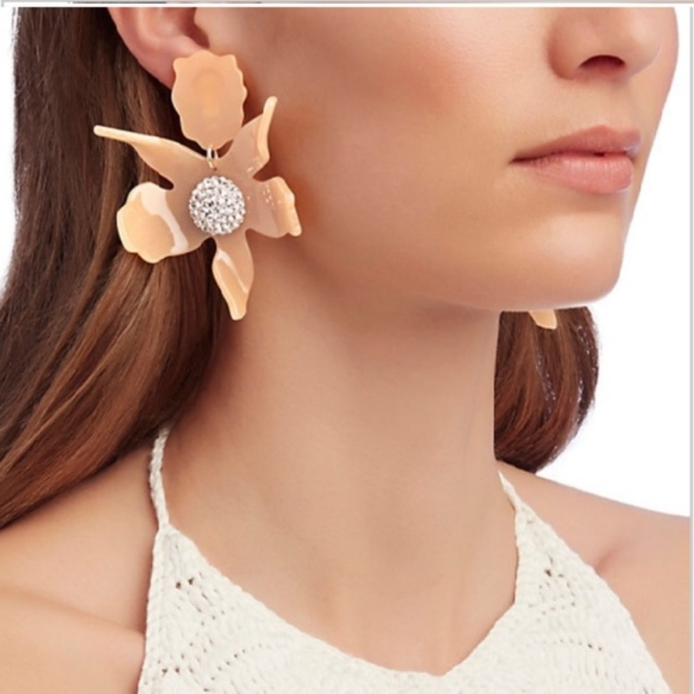 Lele Sadoughi Crystal Lily Earrings - Picture 2 of 8